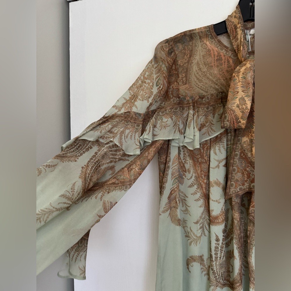 Zimmermann Memento Flutter Paisley  Bow Top In Mint Paisley Various sizes - Picture 9 of 16